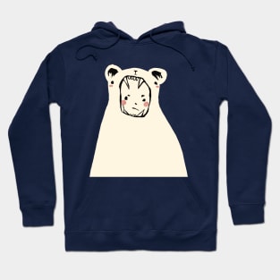 bear lino print Hoodie